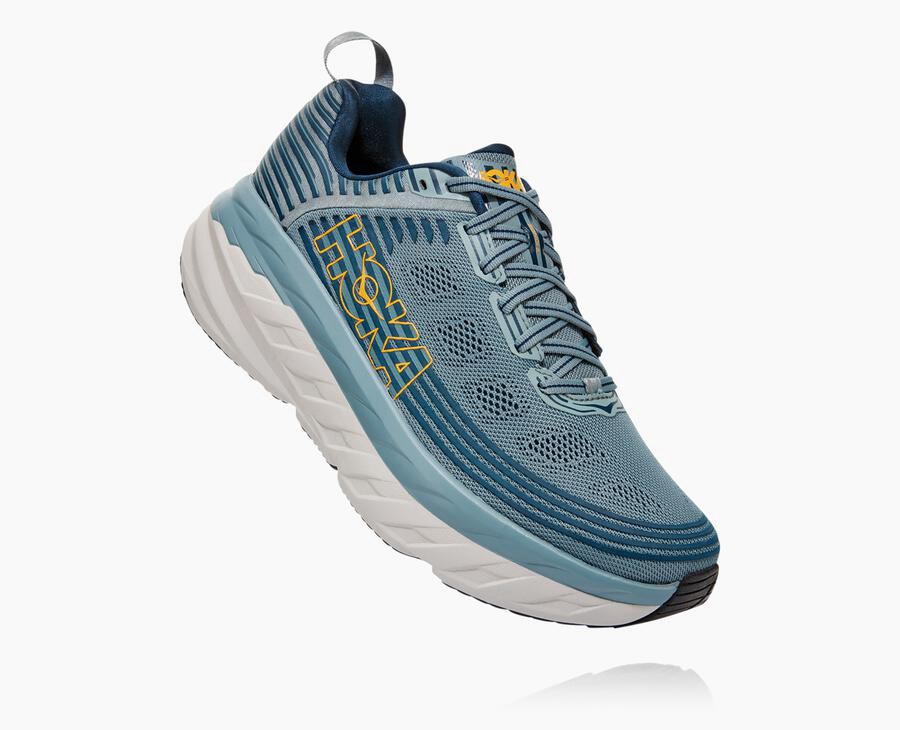 Hoka One One ランニングシューズ メンズ 青 - Bondi 6 - VG3268094